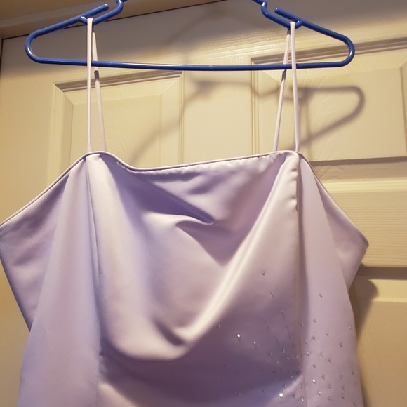 Lilac and white bridesmaid dress - Picture 2 of 7